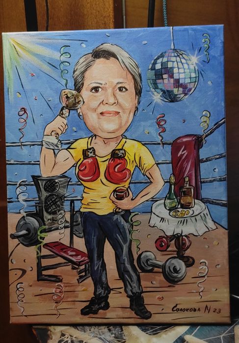 Портрет, шарж на замовлення з фото. Подарунок, карикатура