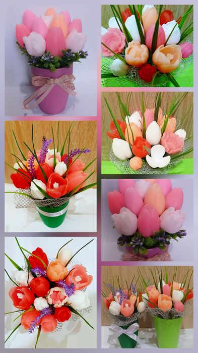 Мильні квіти в букетах