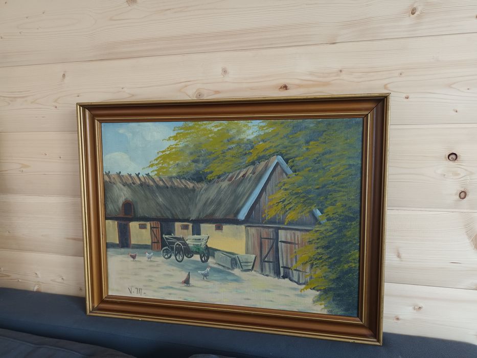 Obraz malowany na płótnie "Wiejska zagroda "