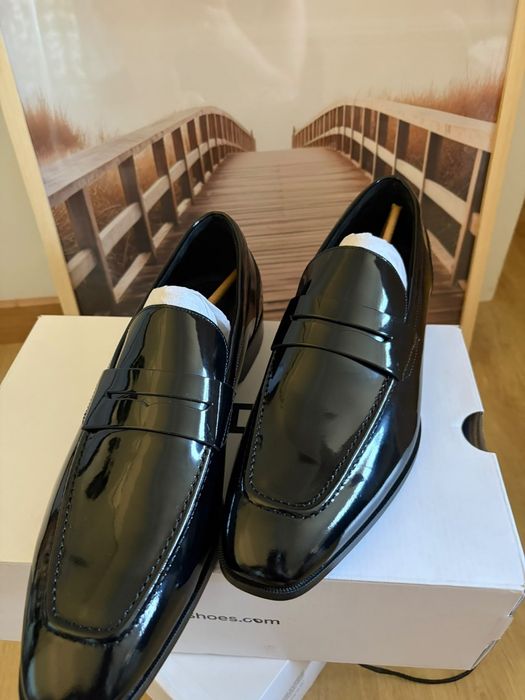 Mocassins de couro envernizado Aalto - Preto