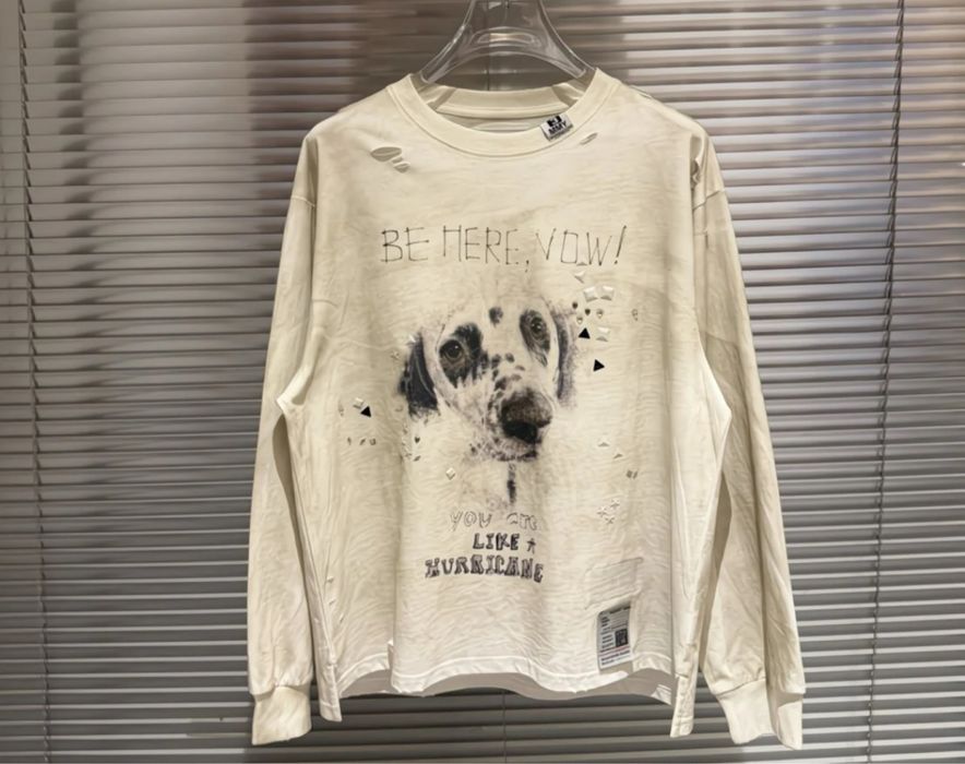 Лонгслів Maison Mihara Yasuhiro/ Кофта з принтом собаки Мейсон Міхара