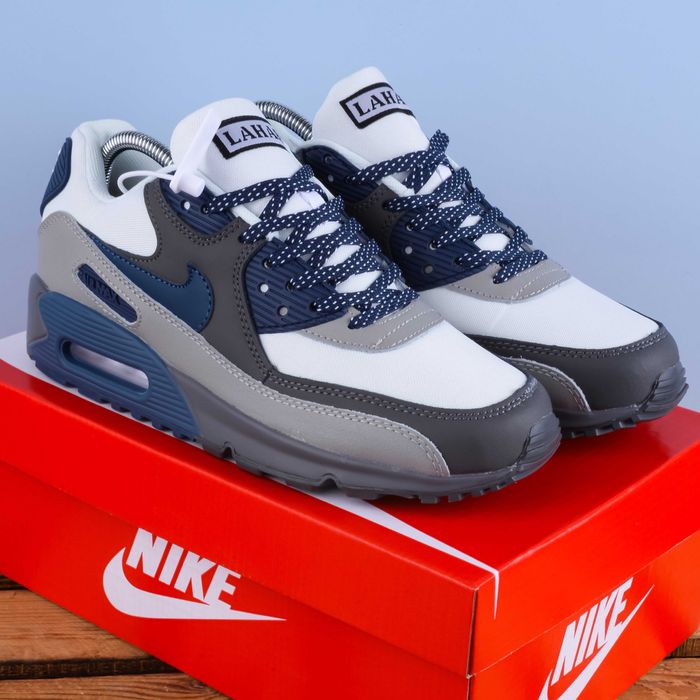 (1752) Акція! Кросівки Nike Air Max 90 Lahar чорні з синім (42 44 45) найк найки