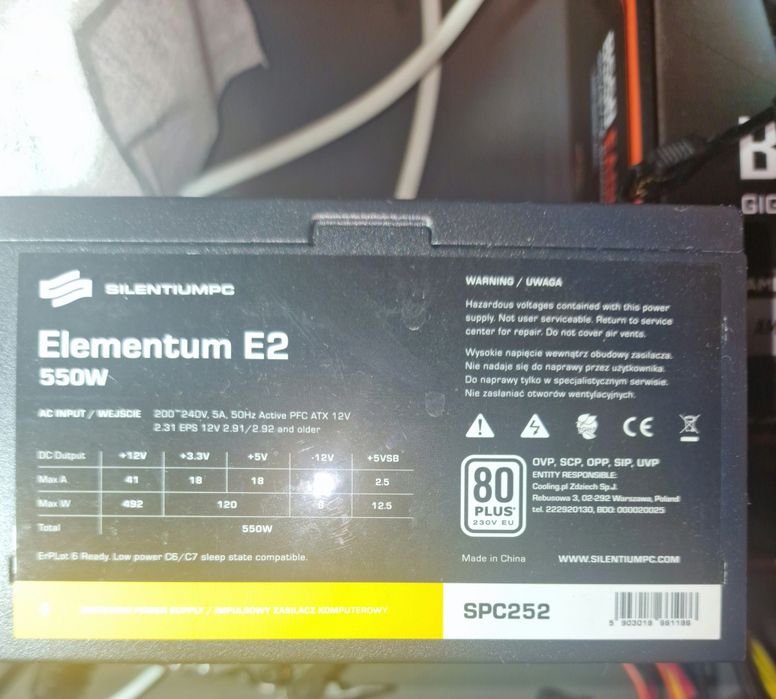Zasilacz SILENTIUMPC Elementum E2 550W