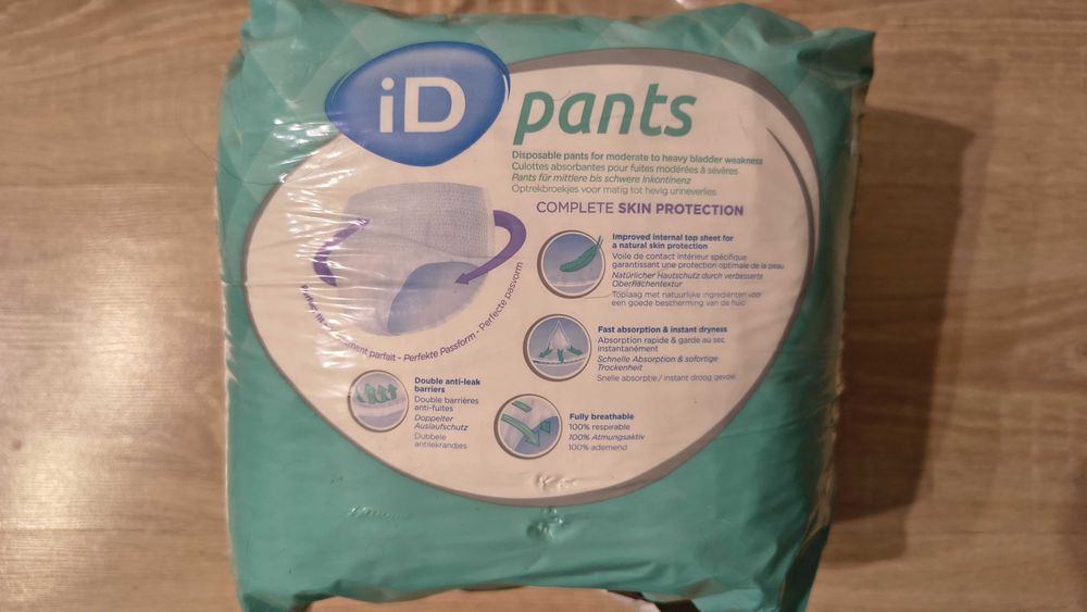 Pieluchomajtki iD pants Super 12 sztuk rozmiar M unisex nowe