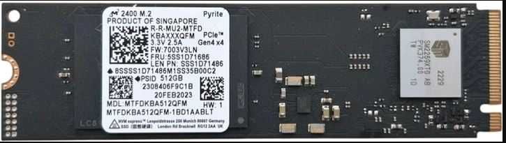 Micron 2400 512GB M.2 2280 NVMe (MTFDKBA512QFM)
