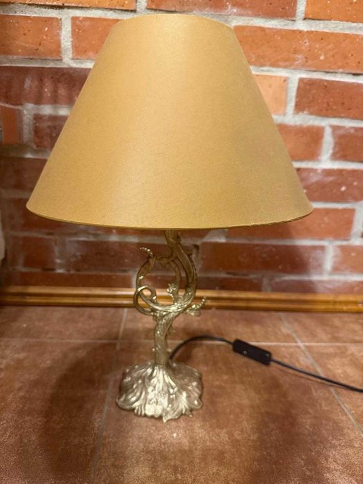 Lampa nocna z abażurem (świecznik)