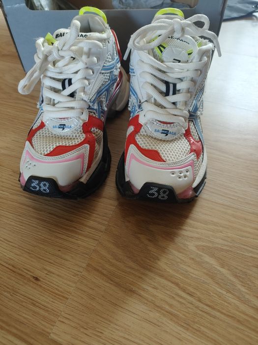 Buty Balenciaga Runner White Red Blue Pink