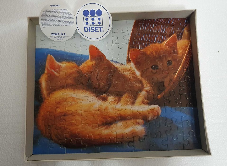 PUZZLE vintage, com 100 peças - Diset - Tema GATINHOS