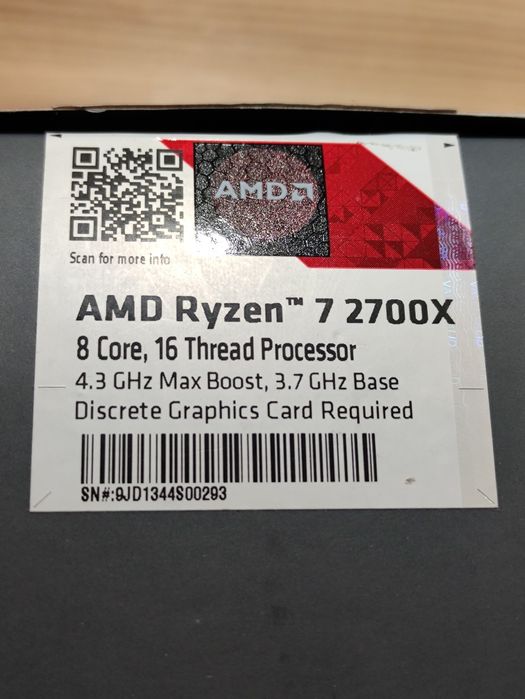 Продам процесор AMD Ryzen 7 2700X