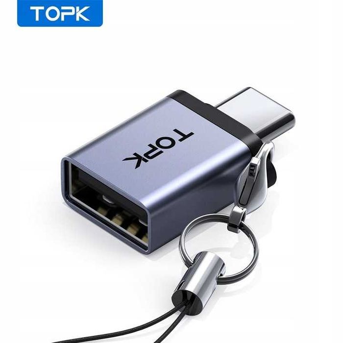 Adapter Przejściówka USB 3.0 - USB typ C OTG TOPK USB - USB C