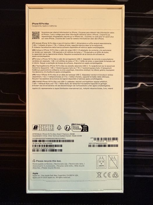 iPhone 16 Pro Max 256GB - Com Fatura e Caixa