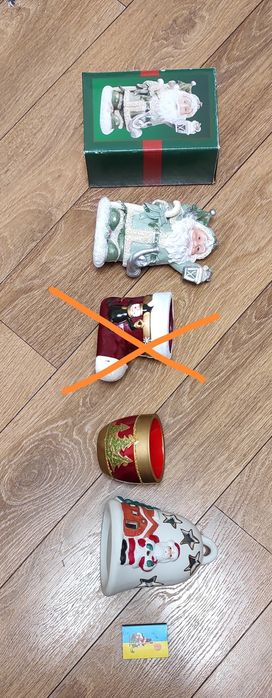 Санта Клаус чобіток новорічний дзвоник