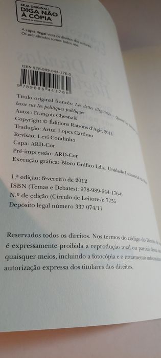 As Dívidas Ilegítimas - François Chesnais