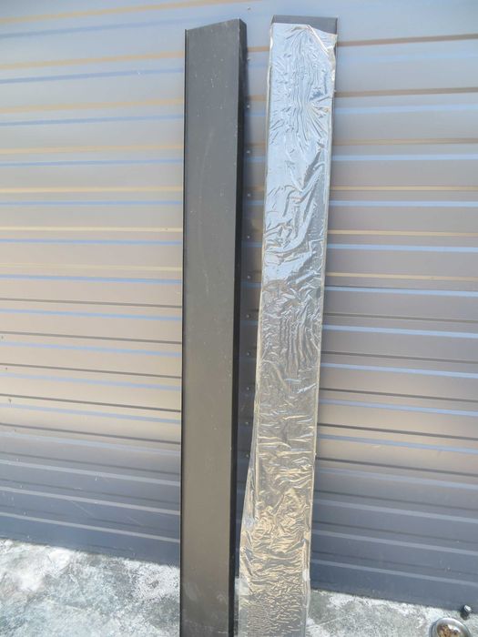Parapety zewnętrzne stalowe 17,5 cm x 200 cm czarne
