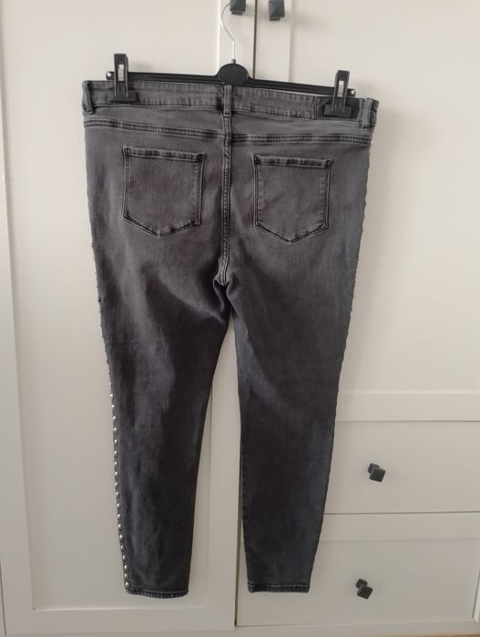 Jeansy rurki damskie 44