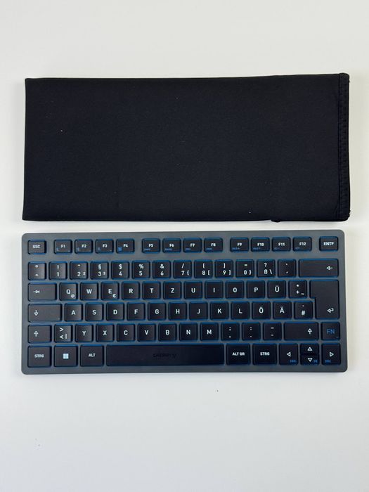 Klawiatura Cherry KW 7100 Mini BT QWERTZ Łupkowy Niebieski