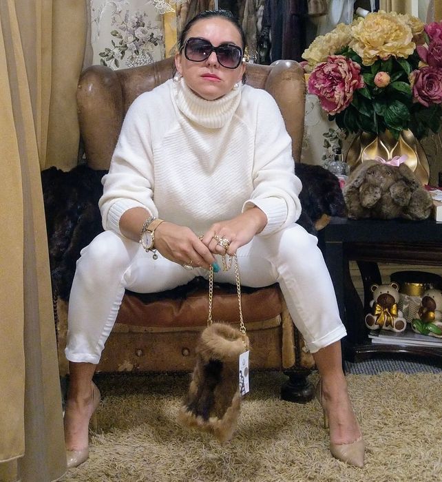 Capa p. Telemóvel em pêlo verdadeiro de Vison