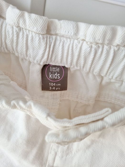 Szorty spodnie jeansowe krótkie białe 104