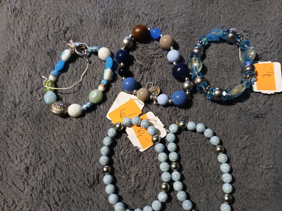 Błękitne 4 bransoletki