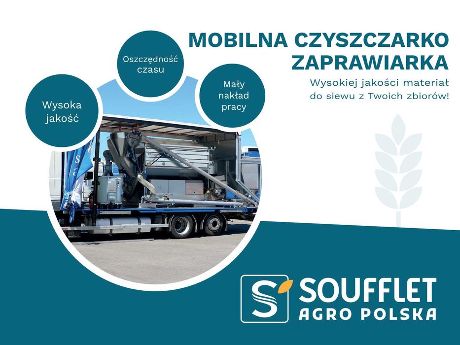 Mobilne Czyszczenie i zaprawianie nasion zbóż DOJAZD | Cała POLSKA
