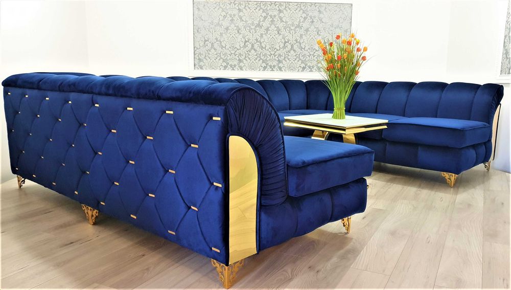 Narożnik ILUSIUM Glamour GOLD / PRODUCENT 240x350x240
