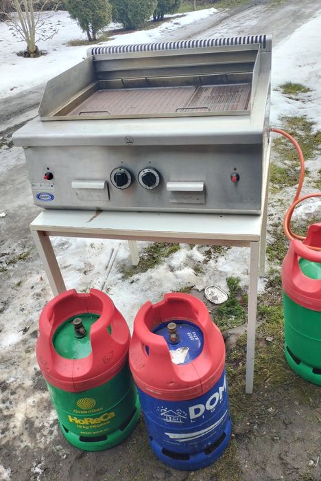 Grill gastronomiczny gazowy lawowy Hendi 2027/075EK