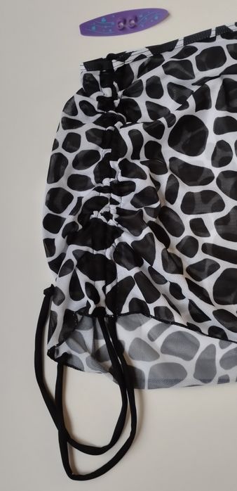 Купальник чорний + спідниця-парео 128-134-140-146-152-158