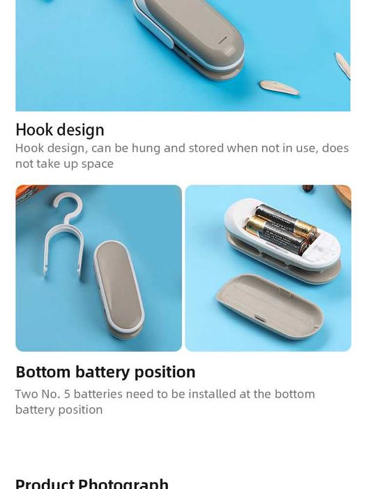 Mini zgrzewarka do opakowań z folii