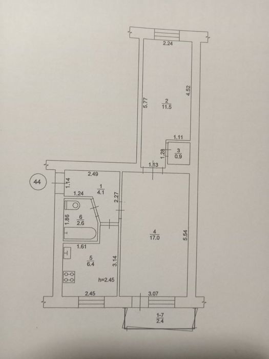 Продам 2-кімнатну квартиру в центрі м. Гребінка, вул. Миру