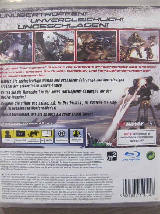 GRA Unreal Tournament III PS3 Playstation 3