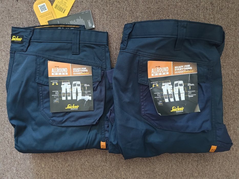 -75% TOTAL SALE!  dwupak spodni Snickers AllroundWork 6201  robocze na lato letnie pas 112 cm na wzrost poniżej 174cmBHP monter instal