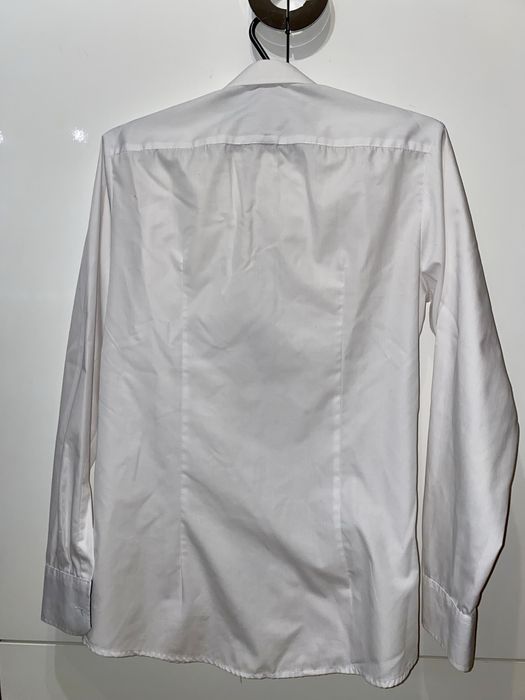 Elegancka biala koszula meska slim fit garnitur