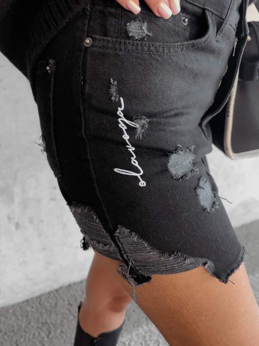 Spódniczka jeansowa Olavoga NOVA XS S M niebieska czarna