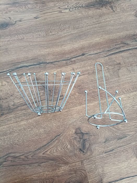 Komplet: stojak na ręcznik papierowy i kosz / koszyczek na owoce