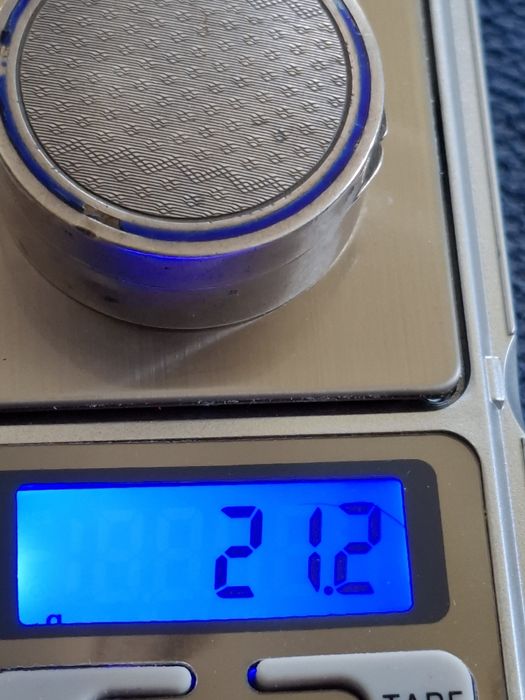 Pigularz srebro tabakierka puzderko sygnowany Antyk
