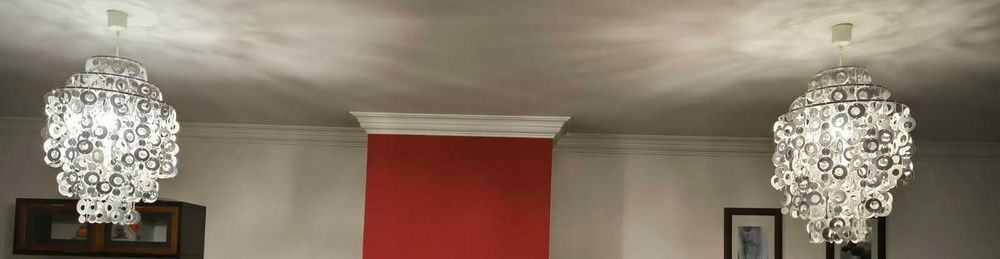 Decoração Sala - Candeeiros, Quadros e Jarras