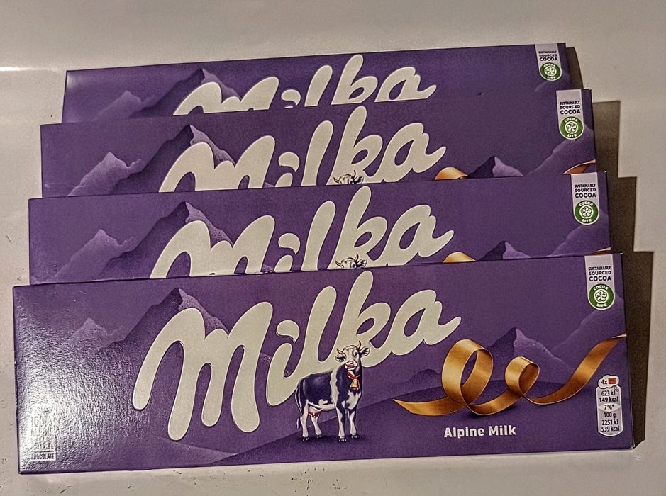 Czekolada Milka Alpine Milk 250 g x 4 sztuk