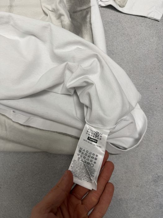 футболка Supreme x maison margiela white tee S M L balenciaga vetements S M L