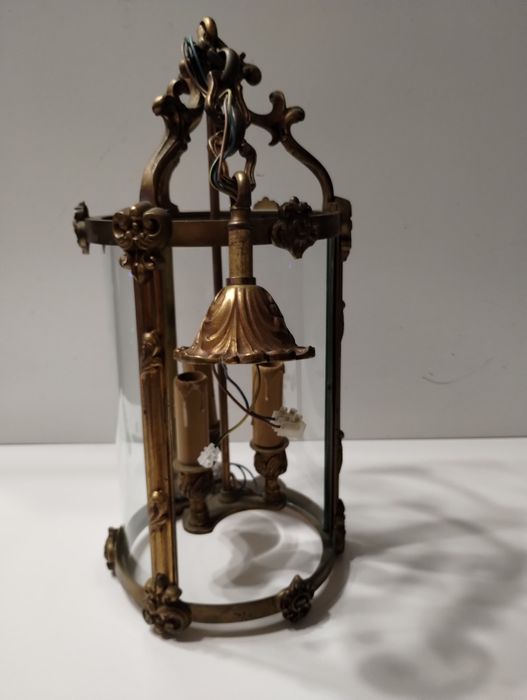 Lampa mosiężna pałacowa Vintage