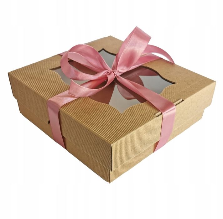Pudełko box z kokardą 20x20x7