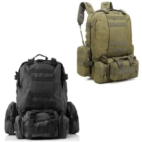 Рюкзак тактичний з підсумками Eagle B08 55 літр / Військовий, штурмови