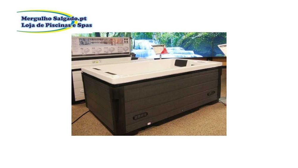 Spa 2 lugares linhas direitas 210 x 110 x 79 - 6.150€ - Mergulho Salgado Piscinas e Spas
