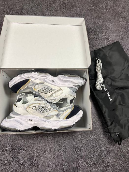 [БЕЗ ПРЕДОПЛАТ] Balenciaga Cargo Sneaker White Grey баленси баленсиага карго белые баленсі баленсіага білі