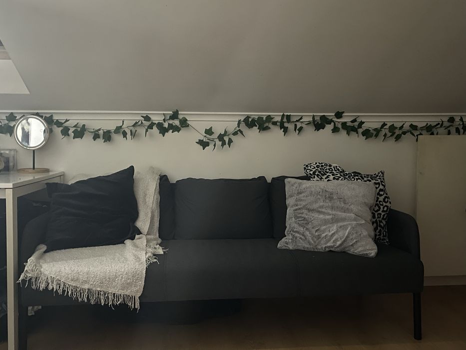 GLOSTAD Sofá 3 lugares, Knisa cinza escuro