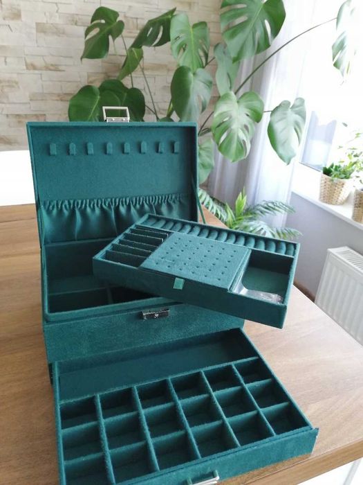 Szkatułka na biżuterię elegancki kuferek nowa