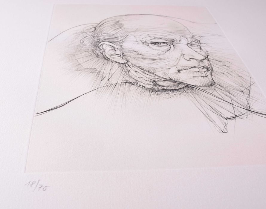 Hans Bellmer autoportret litografia nr 18/70 arkusz 66x50 odcisk 27x22