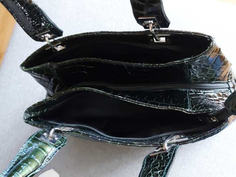 Torebka zielony krokodyl