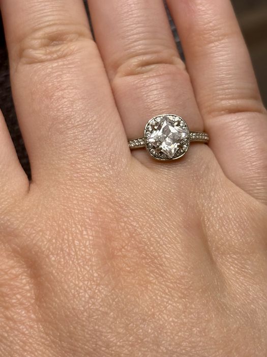 Срібна каблучка 925, кольцо серебро Swarovski | Розмір 16,5–17