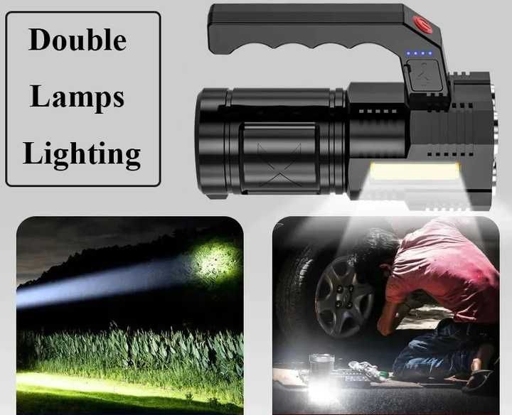 Latarka LED Szperacz USB Policyjna Myśliwska Mocna Taktyczna HIT 2024