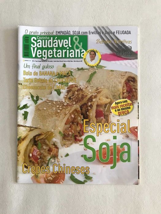 Lote revistas culinaria cozinha saudavel vegetariana
